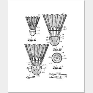 Method for Weighing Shuttlecocks Vintage Patent Hand Drawing Posters and Art